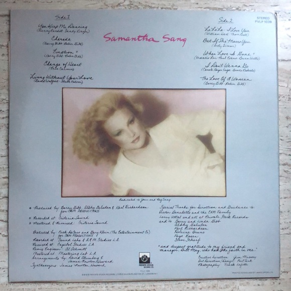 Samantha Sang Emotion Vinyl Lp '78 - Picture 3 of 8